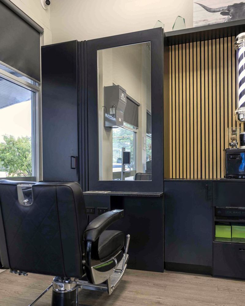 Barber station at Fratelli's Salon